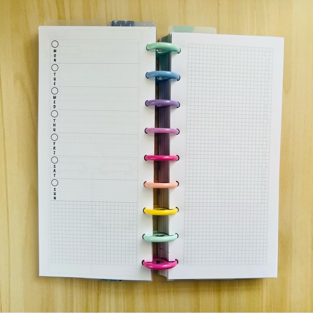 Skinny classic Happy planner size inserts weekly layout